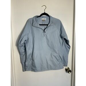Nike Golf Clima-Fit Jacket Women's Large 12-14 Light Blue 1/4 Zip Windbreaker